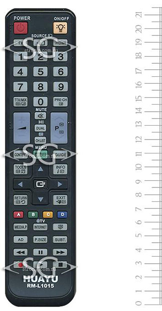 Пульт дистанционного управления для SAMSUNG universal RM-L1015 (корпус типа BN59-01040A) 3D блистер